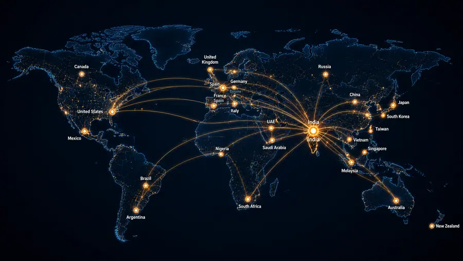 World map showing global manufacturing presence