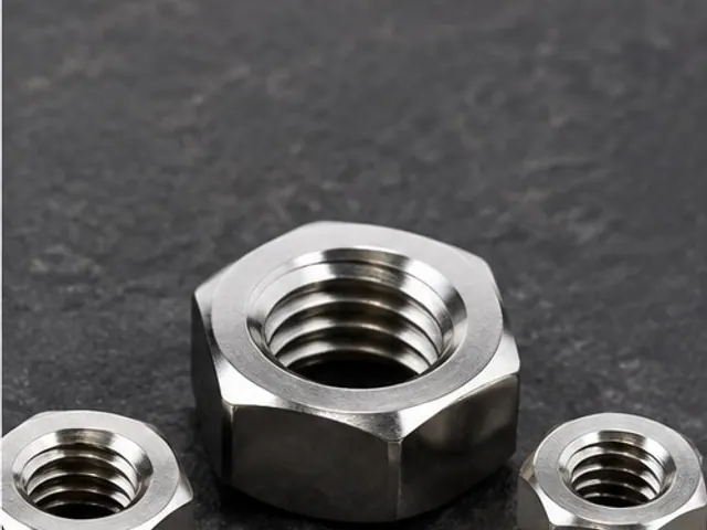 Hex nuts across a range of sizes