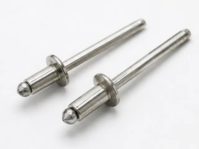 Blind rivets ready to set