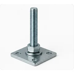 Straight stud with plate, industrial anchor bolts manufactured and exported by PAVANDEAL